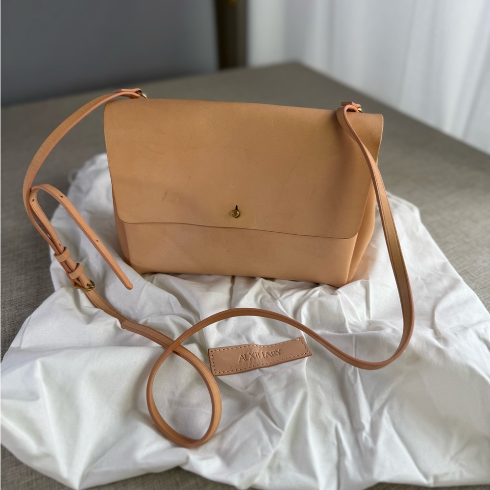 Auxiliary Tan Leather Crossbody Bag